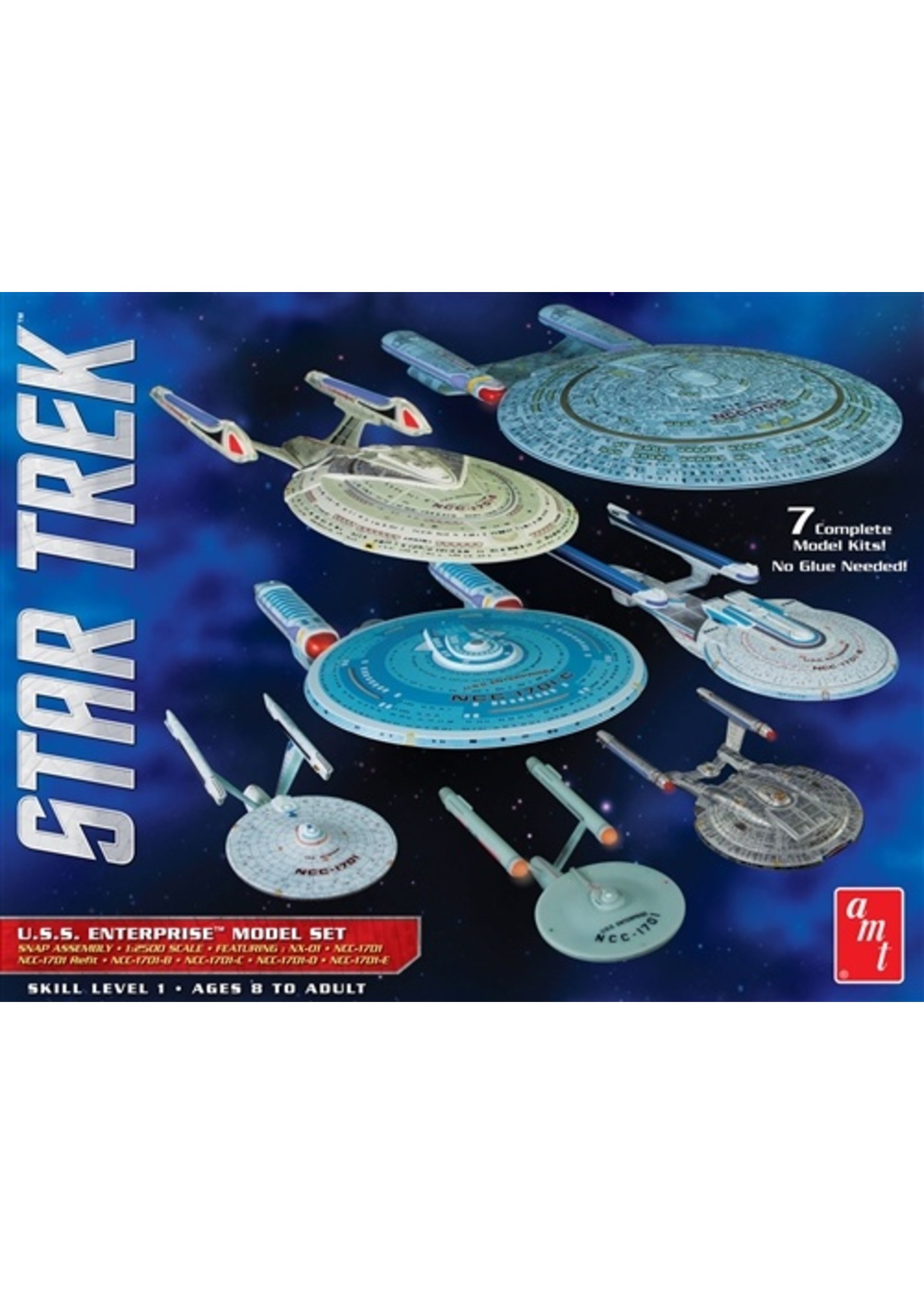 AMT 954 - 1/2500 Star Trek U.S.S. Enterprise - 7 Piece Set