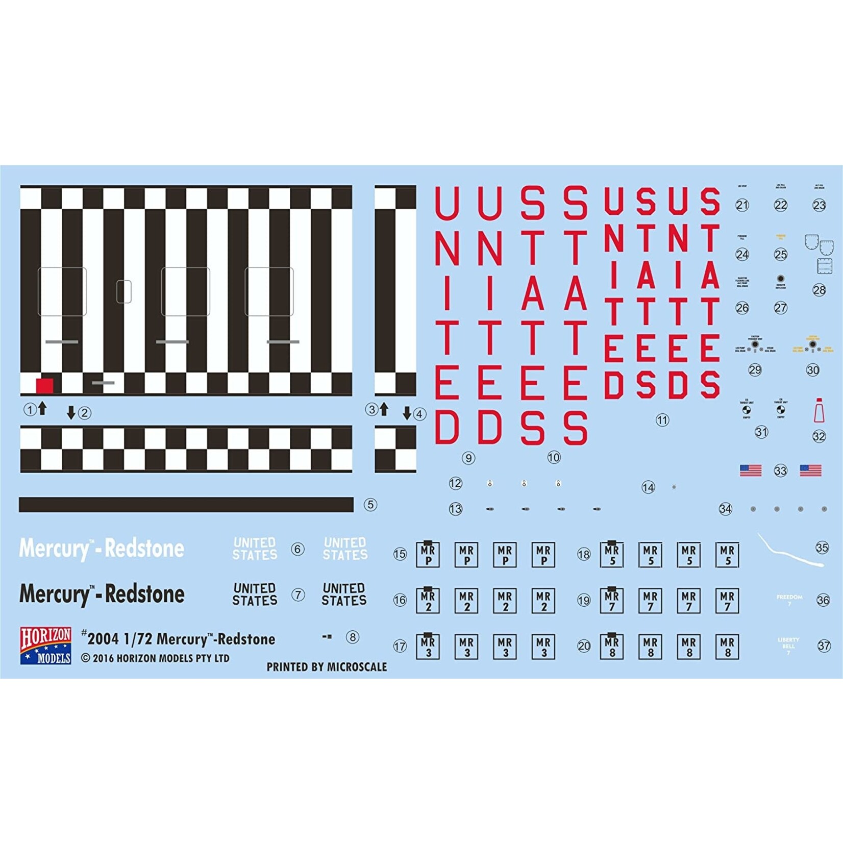 Horizon Models 2004 - 1/72 Mercury Redstone