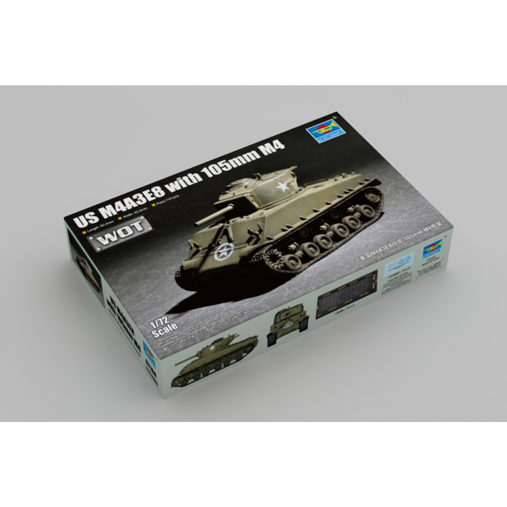 Trumpeter TSM 7168 - 1/72 US M4A3E8 with 105mm M4
