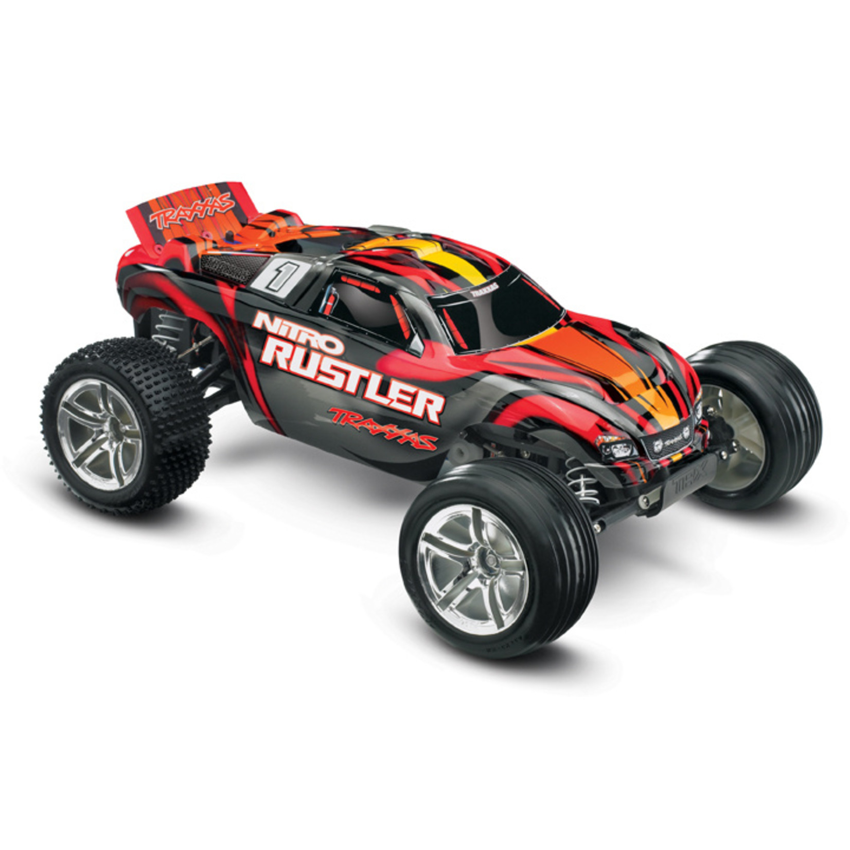 Traxxas 1/10 Nitro Rustler 2WD RTR Stadium Truck - Red