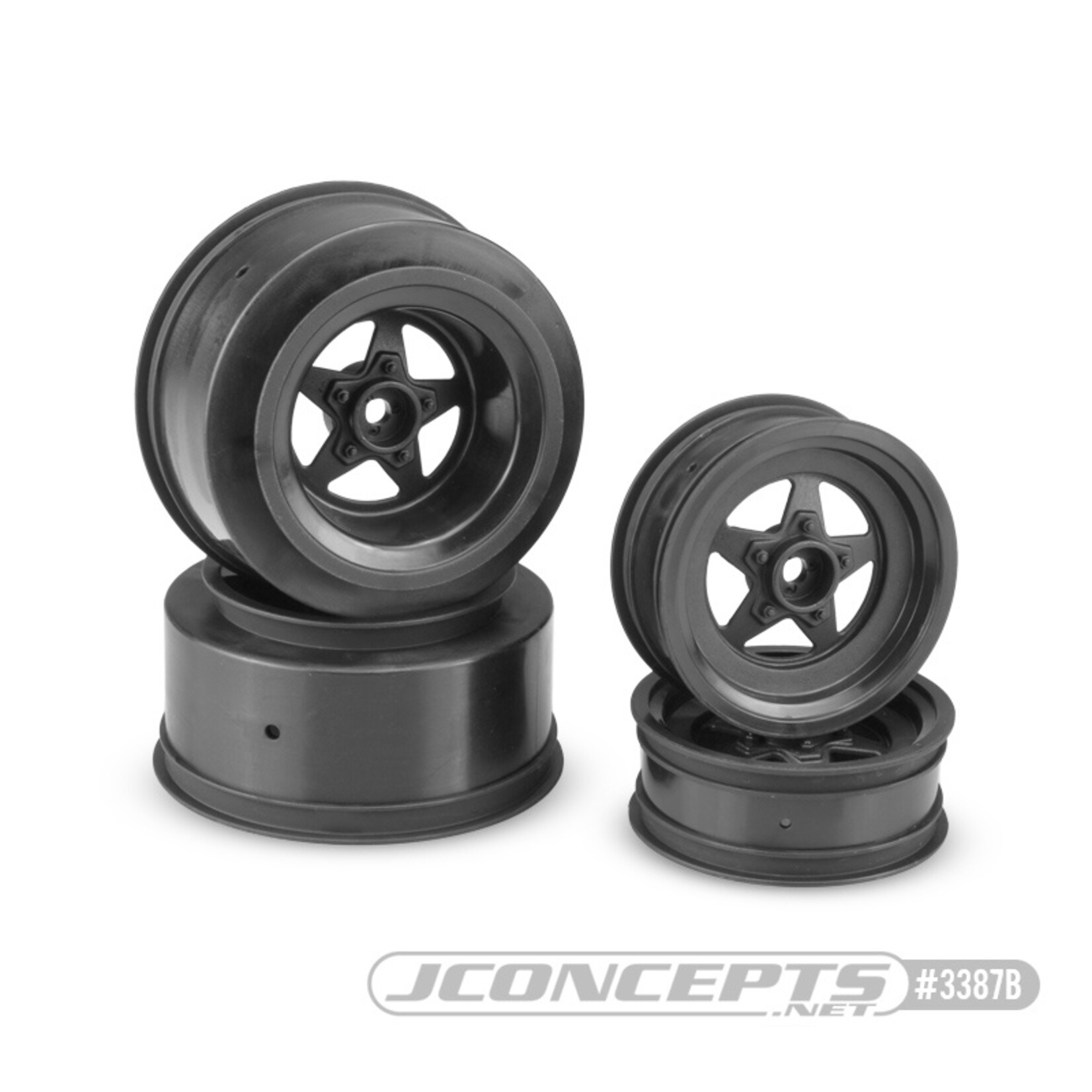 JConcepts JCO3387B - Startec Street Eliminator Wheels for Traxxas Slash and Bandit - Black