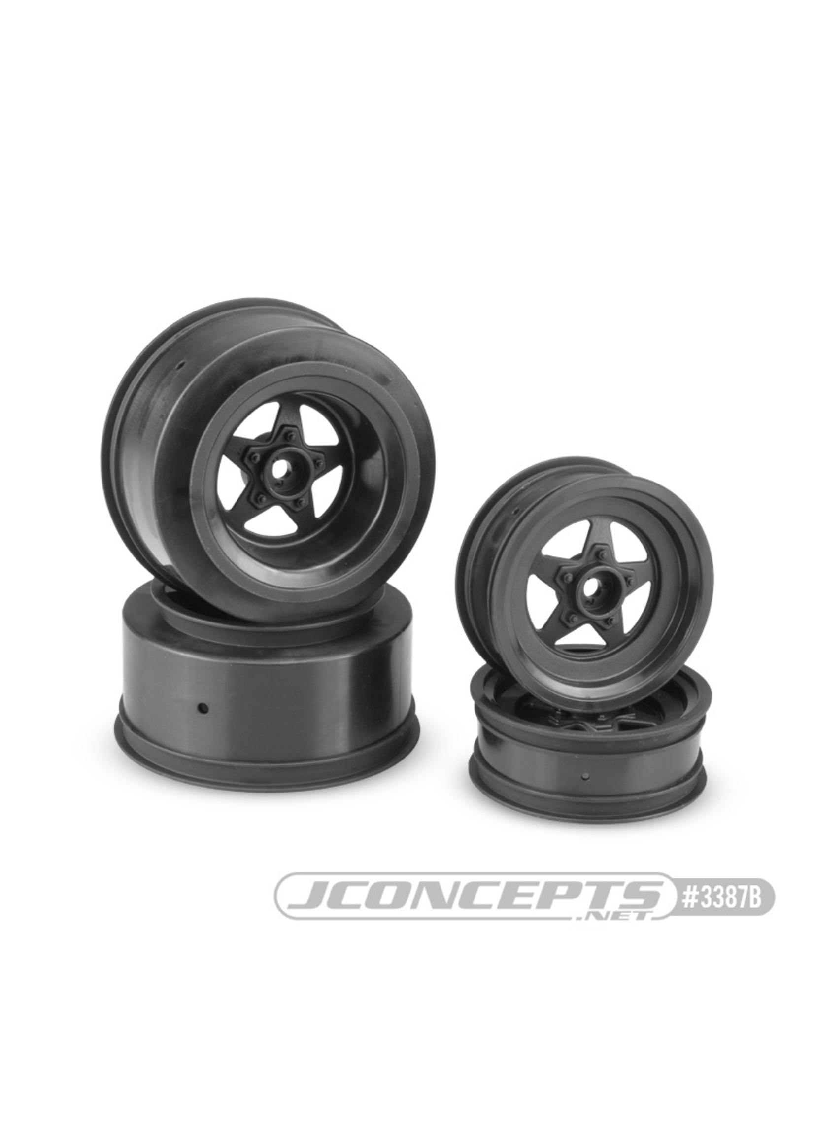 JConcepts JCO3387B - Startec Street Eliminator Wheels for Traxxas Slash and Bandit - Black