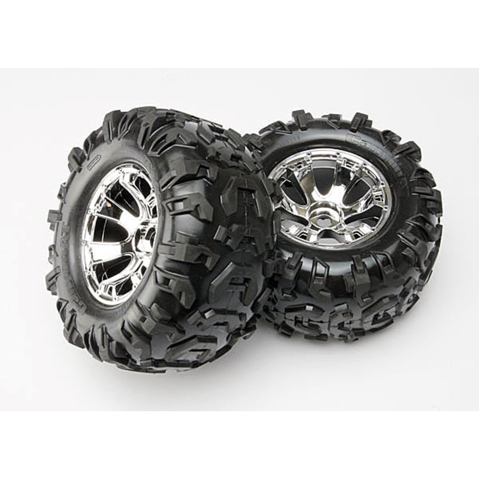 Traxxas 5673 - Geode Chrome Wheels / Canyon AT Tires