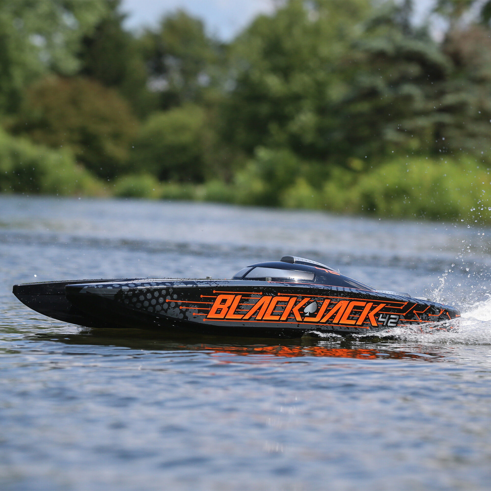 Pro Boat Blackjack 42" 8S Brushless Catamaran RTR - Black/Orange