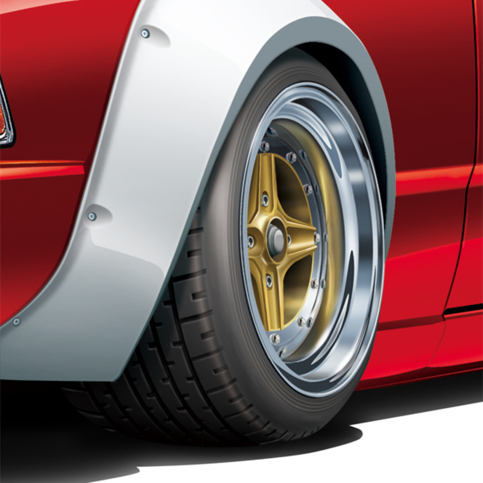 Aoshima 05470 - 1/24 BRIGHT - 14 Inch Wheels