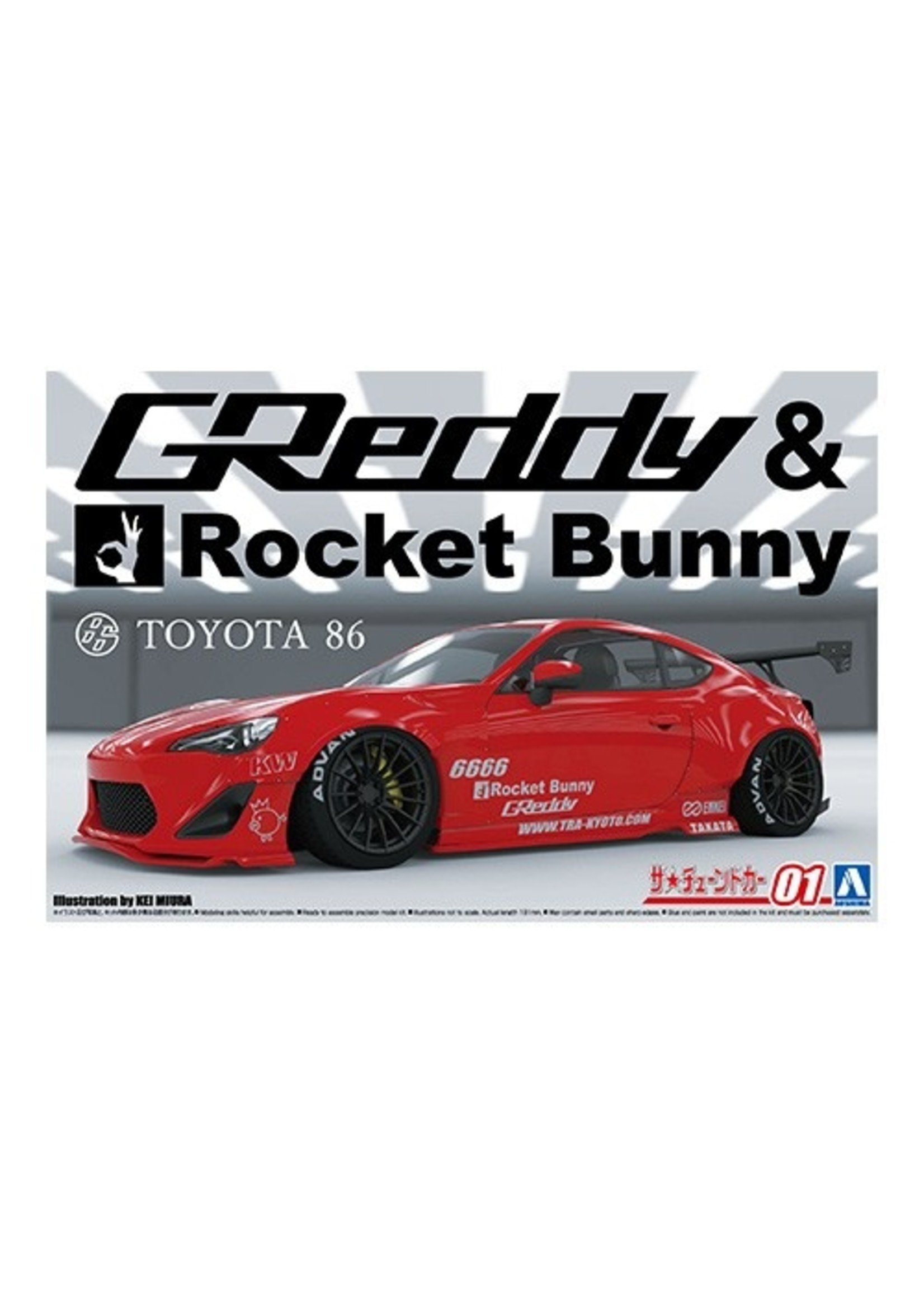 Aoshima 06186 - 1/24 ZN6 Toyota 86 '12 Greddy & Rocket Bunny Enkei Ver