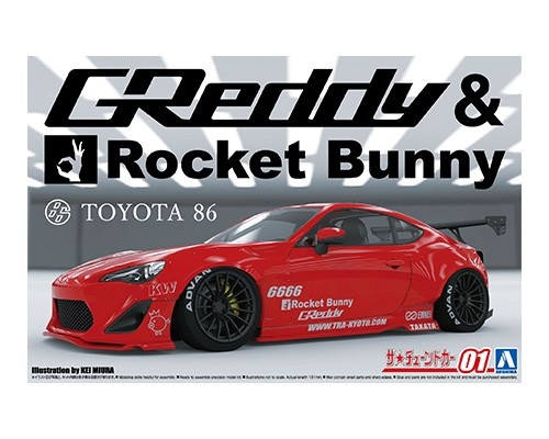 Aoshima 06186 - 1/24 ZN6 Toyota 86 '12 Greddy & Rocket Bunny Enkei Ver