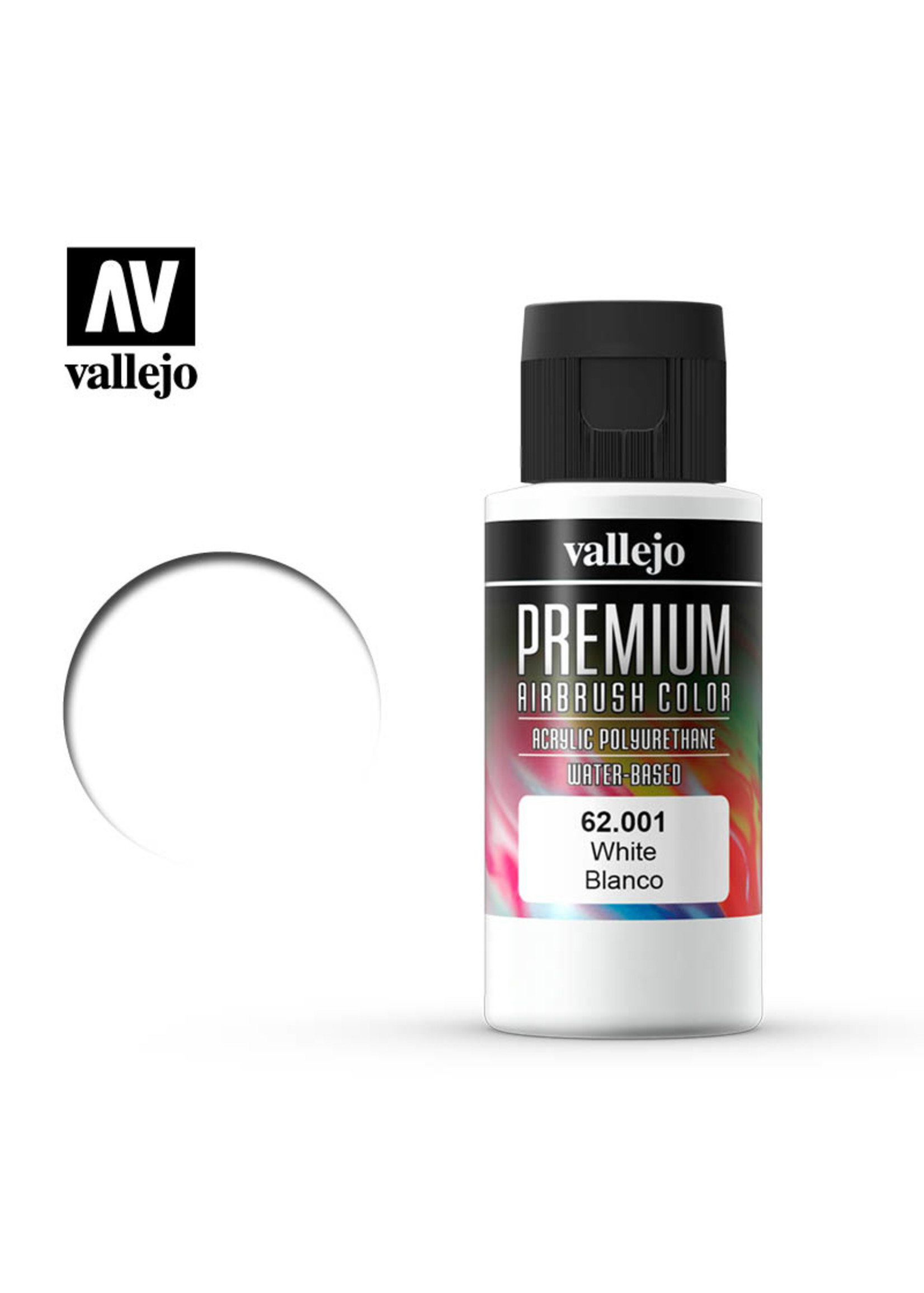 Vallejo 62.001 - Premium Airbrush Color White - 60ml