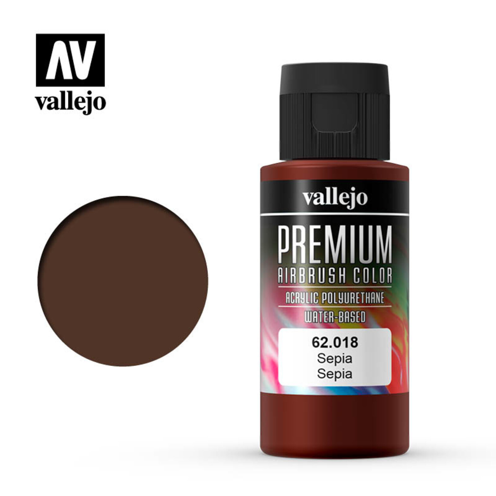 Vallejo 62.018 - Premium Airbrush Color Sepia - 60ml
