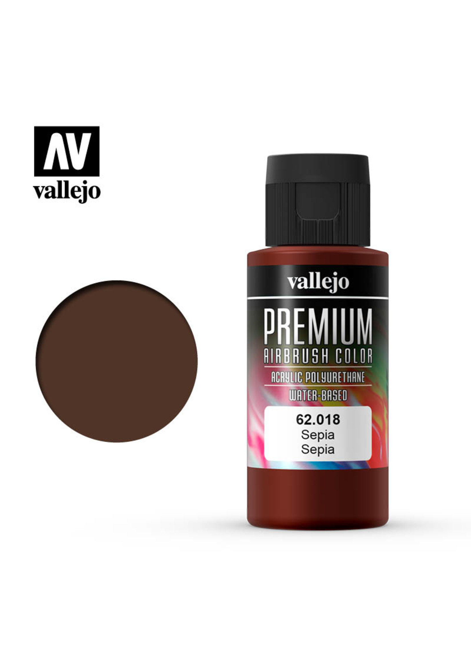 Vallejo 62.018 - Premium Airbrush Color Sepia - 60ml