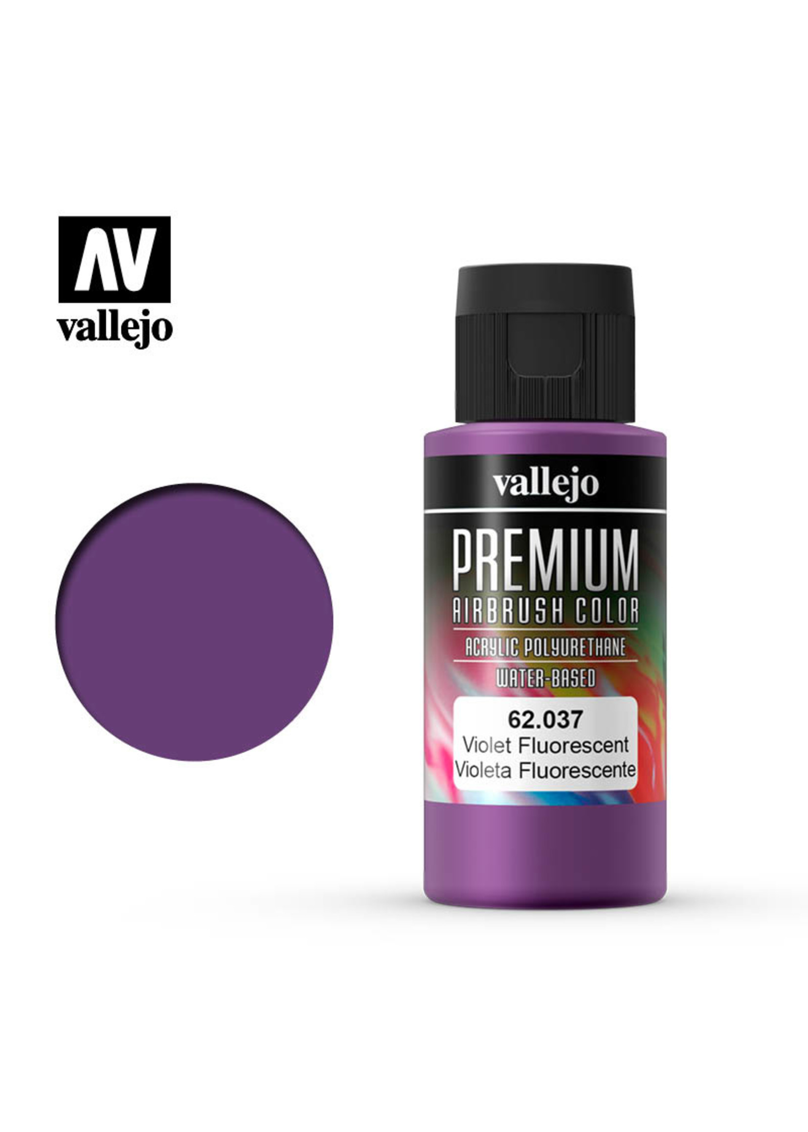 Vallejo 62.037 - Premium Airbrush Color Fluorescent Violet - 60ml