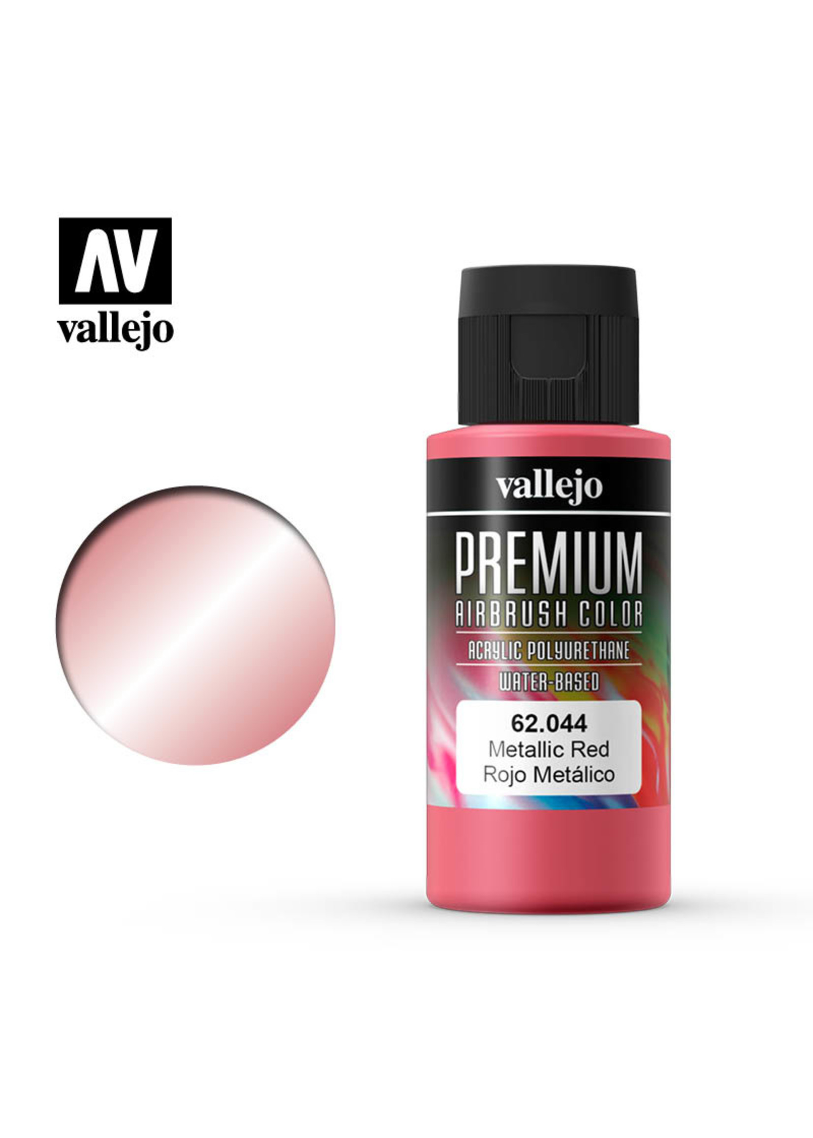 Vallejo 62.044 - Premium Airbrush Color Metallic Red - 60ml
