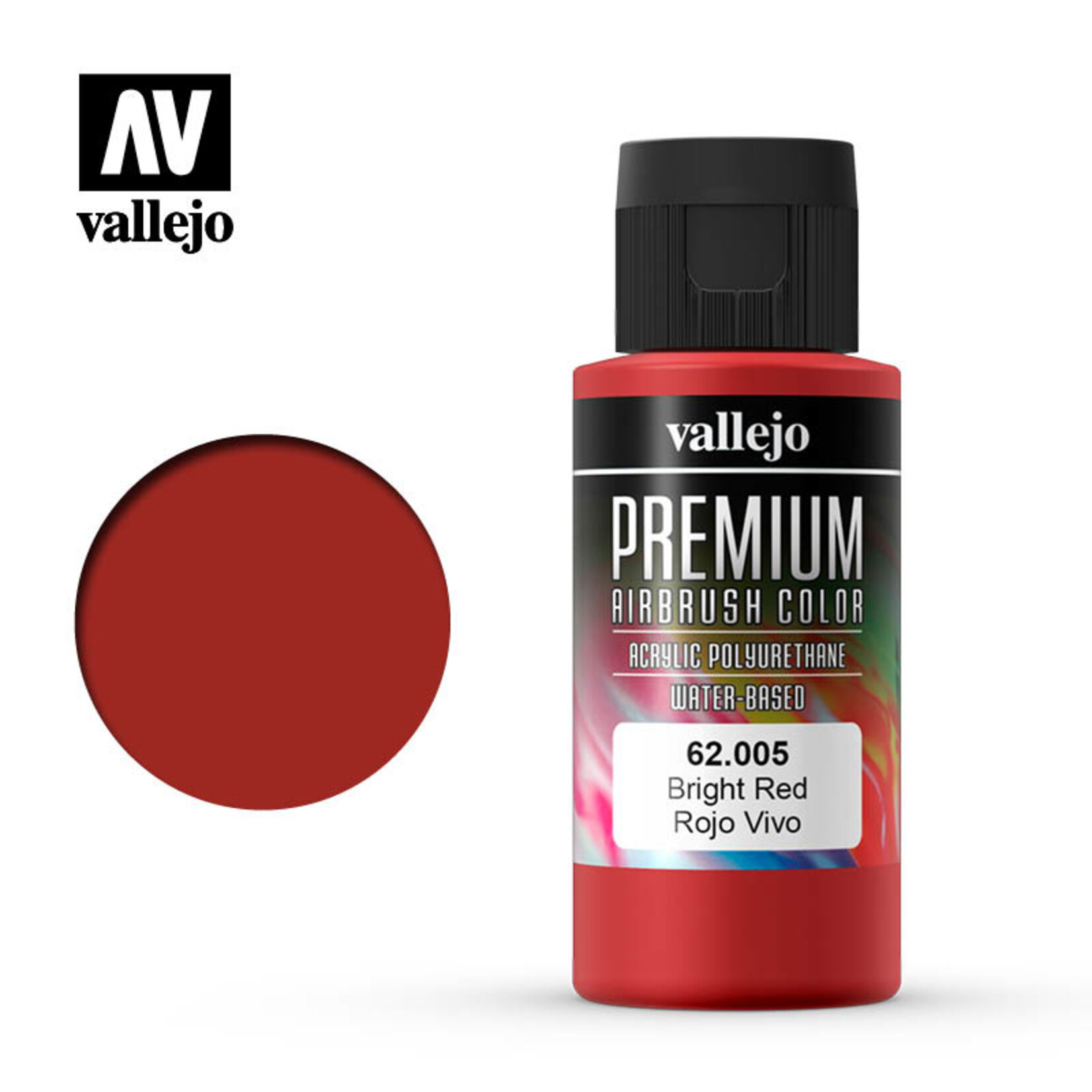 Vallejo 62.005 - Premium Airbrush Color Bright Red - 60ml