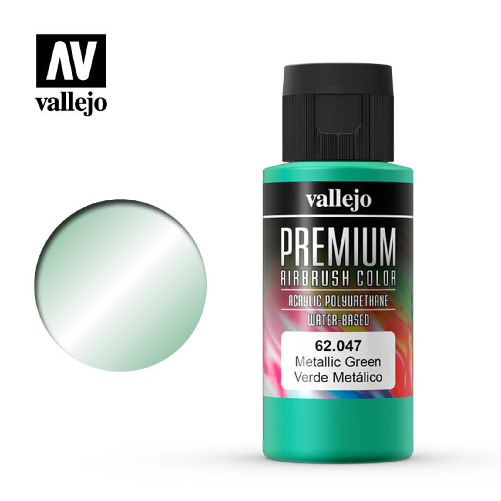 Vallejo 62.047 - Premium Airbrush Color Metallic Green - 60ml