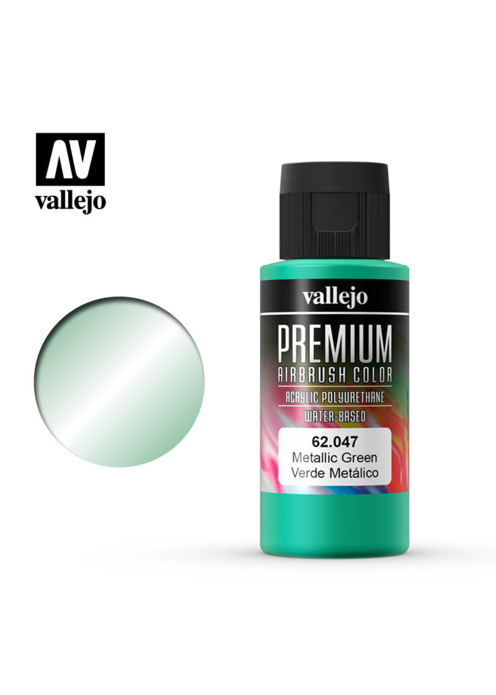 Vallejo 62.047 - Premium Airbrush Color Metallic Green - 60ml