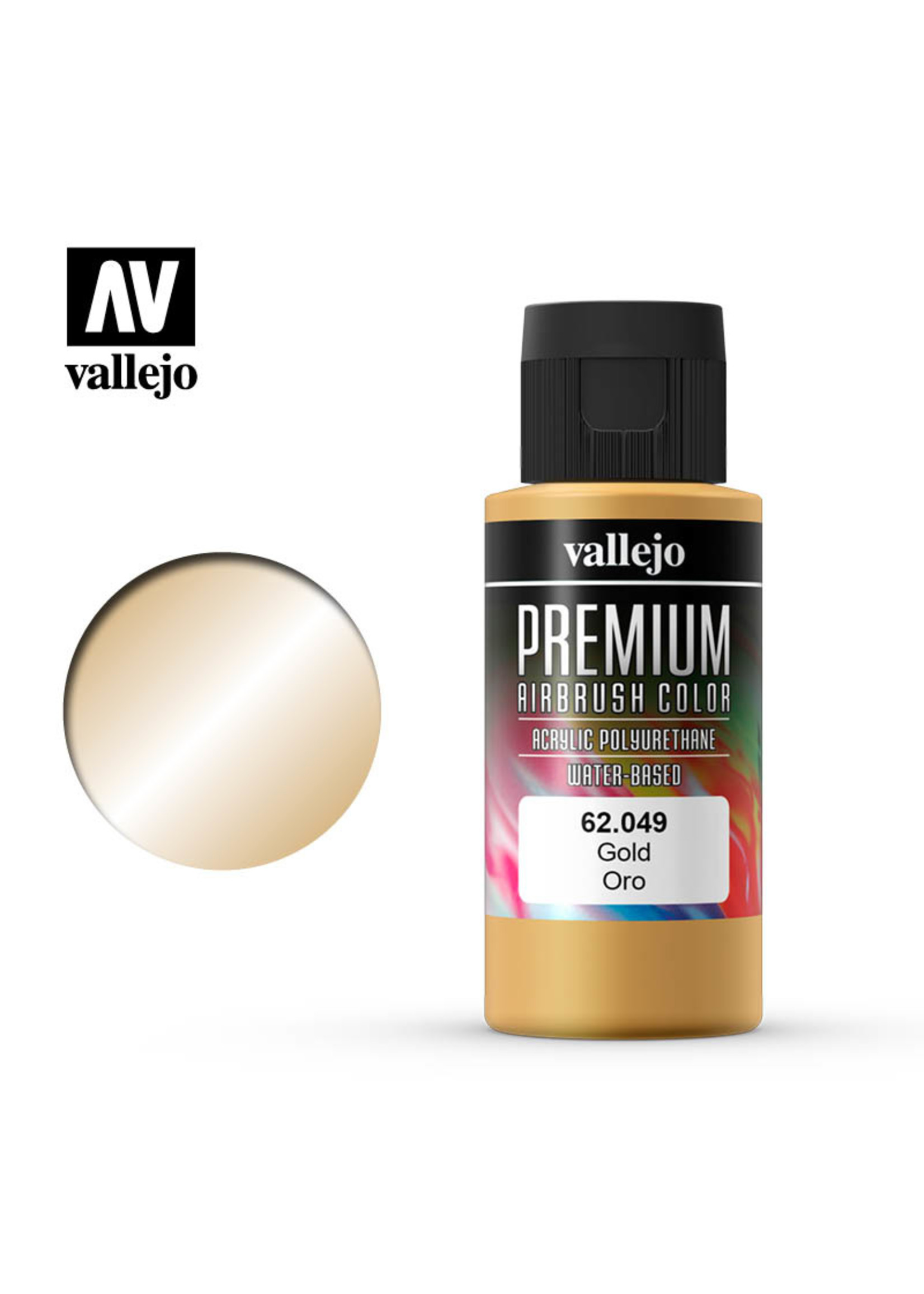 Vallejo 62.049 - Premium Airbrush Color Gold - 60ml