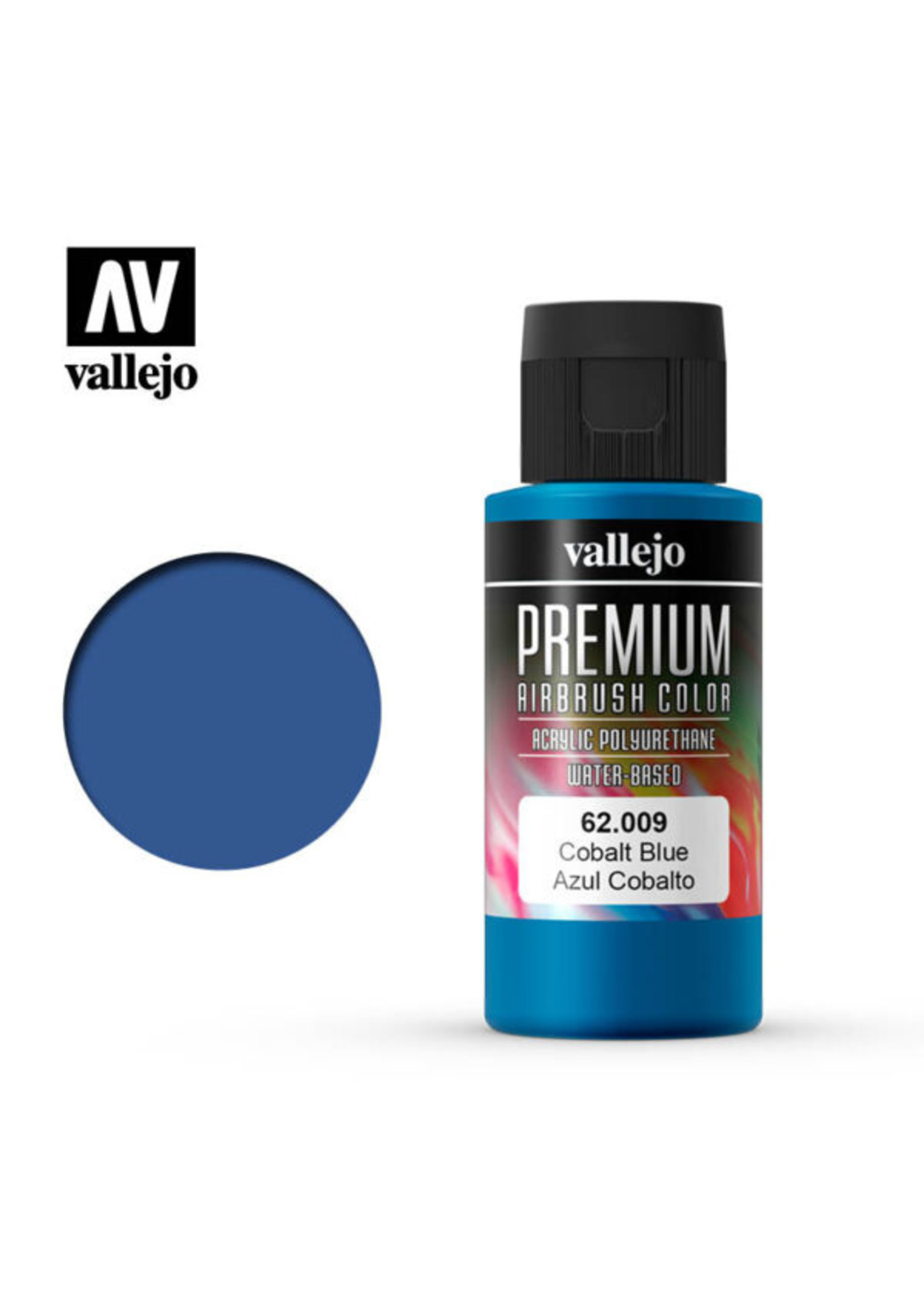 Vallejo 62.009 - Premium Airbrush Color Cobalt Blue - 60ml