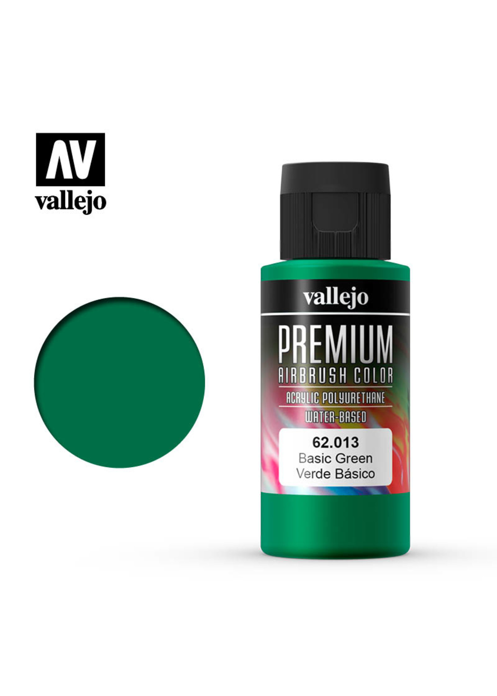 Vallejo 62.013 - Premium Airbrush Color Basic Green - 60ml