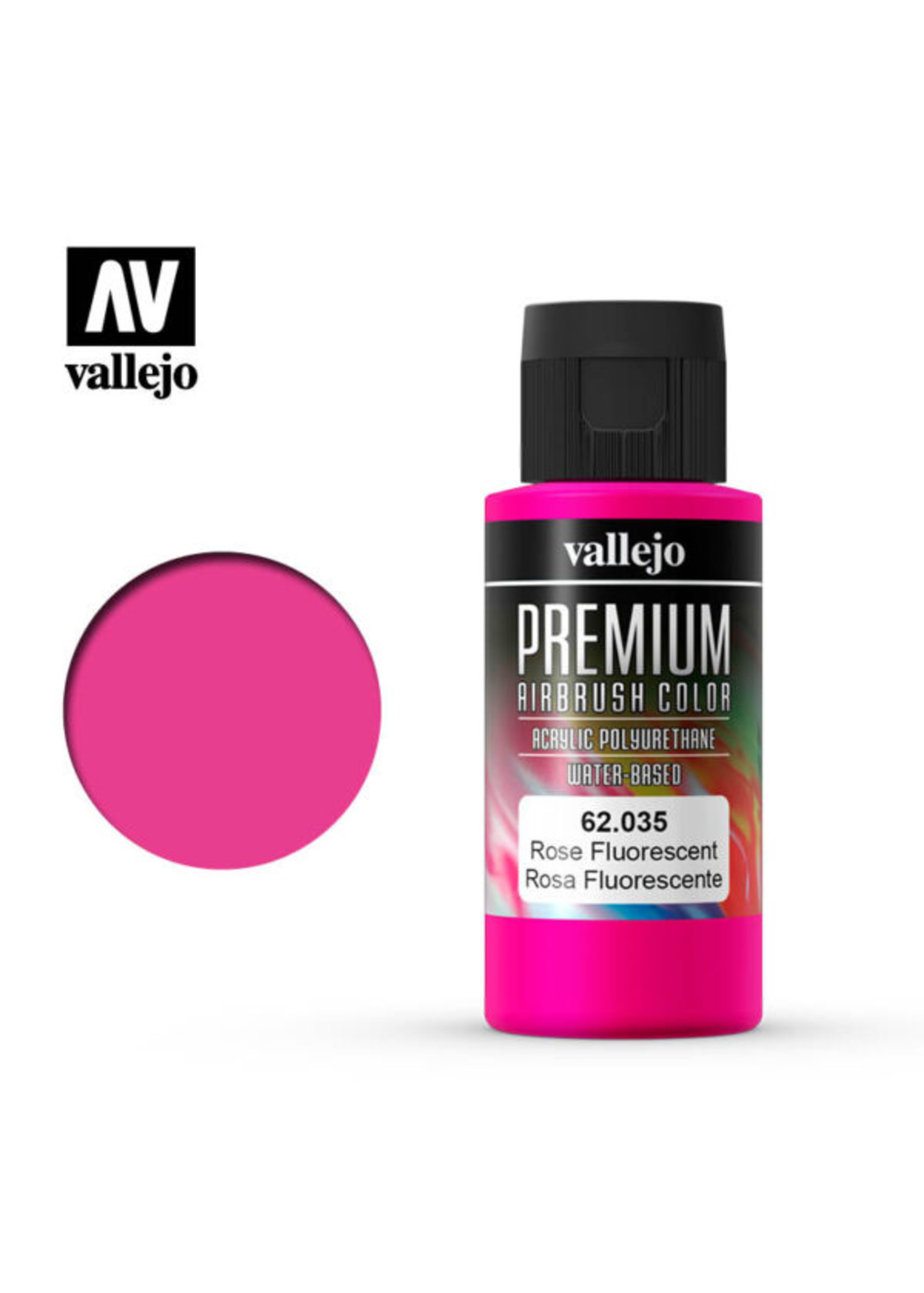 Vallejo 62.035 - Premium Airbrush Color Fluorescent Rose - 60ml