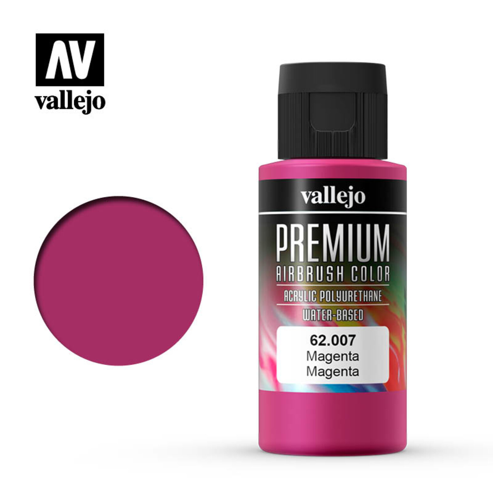 Vallejo 62.007 - Premium Airbrush Color Magenta - 60ml