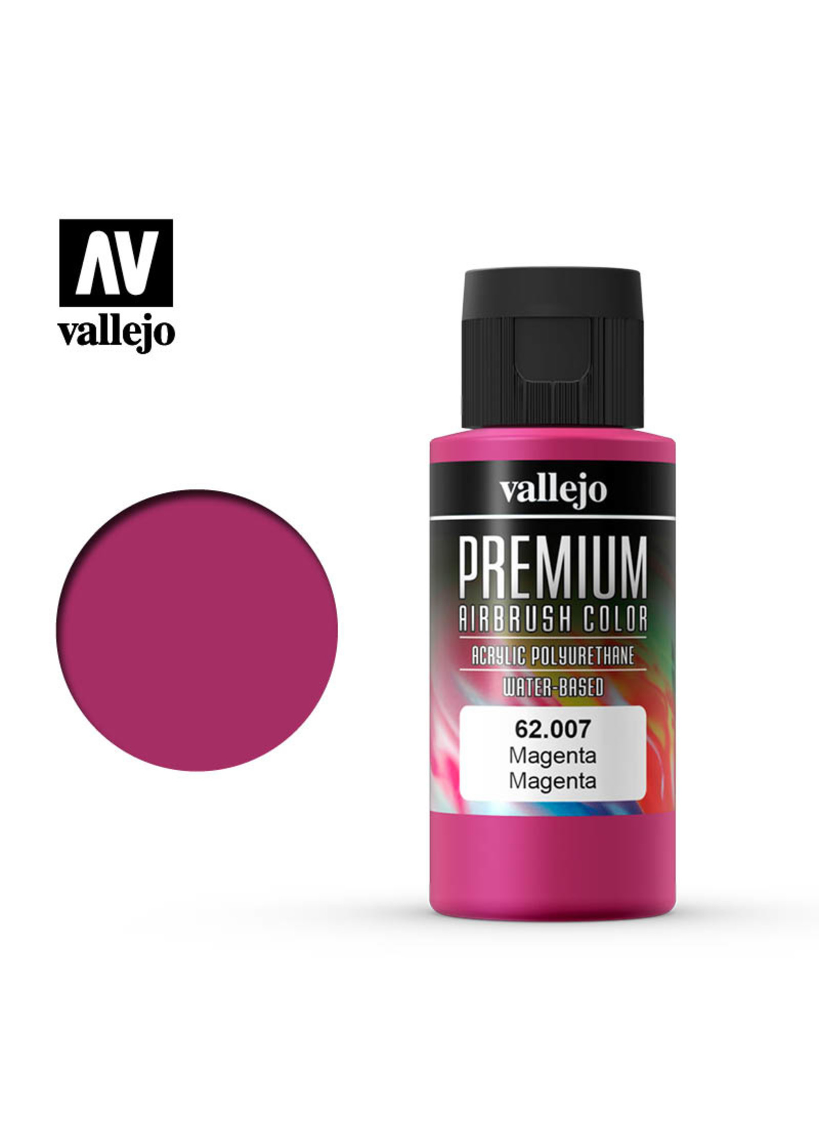 Vallejo 62.007 - Premium Airbrush Color Magenta - 60ml