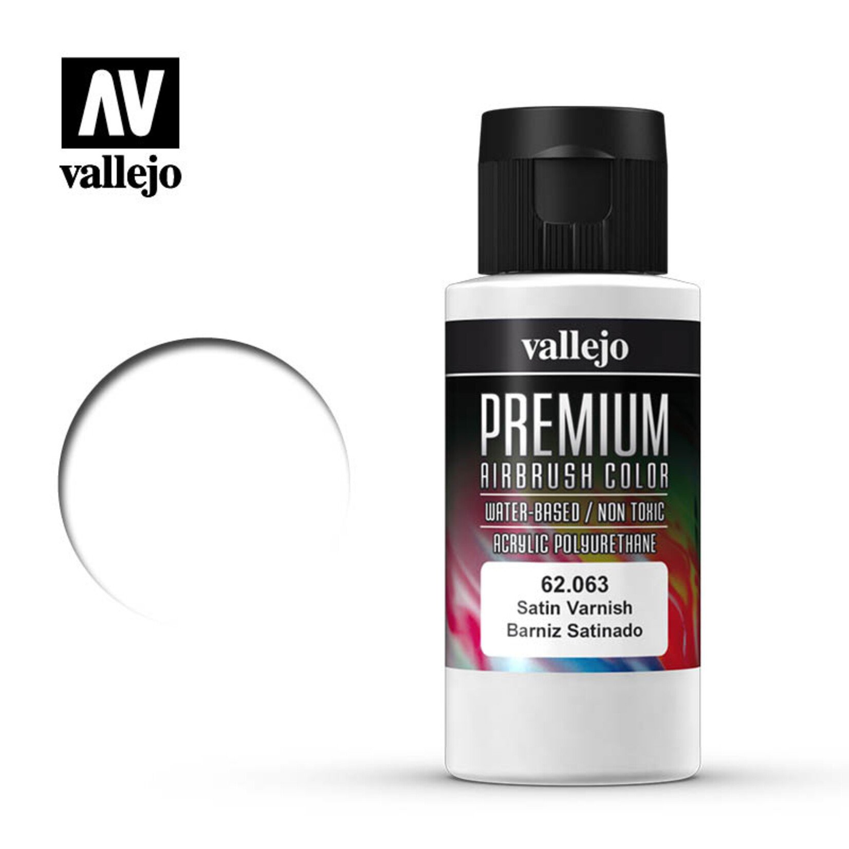 Vallejo 62.063 - Premium Airbrush Color Satin Varnish - 60ml