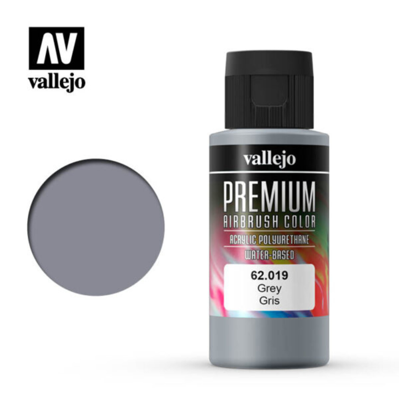 Vallejo 62.019 - Premium Airbrush Color Grey - 60ml