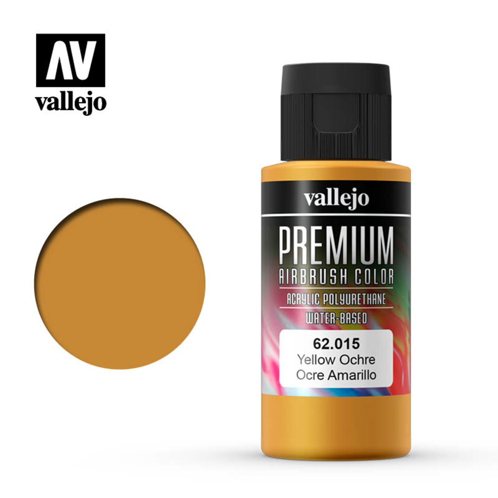 Vallejo 62.015 - Premium Airbrush Color Yellow Ochre - 60ml
