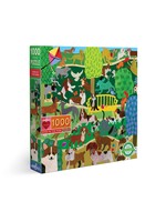 Eeboo Dogs in the Park - 1000 Piece Puzzle