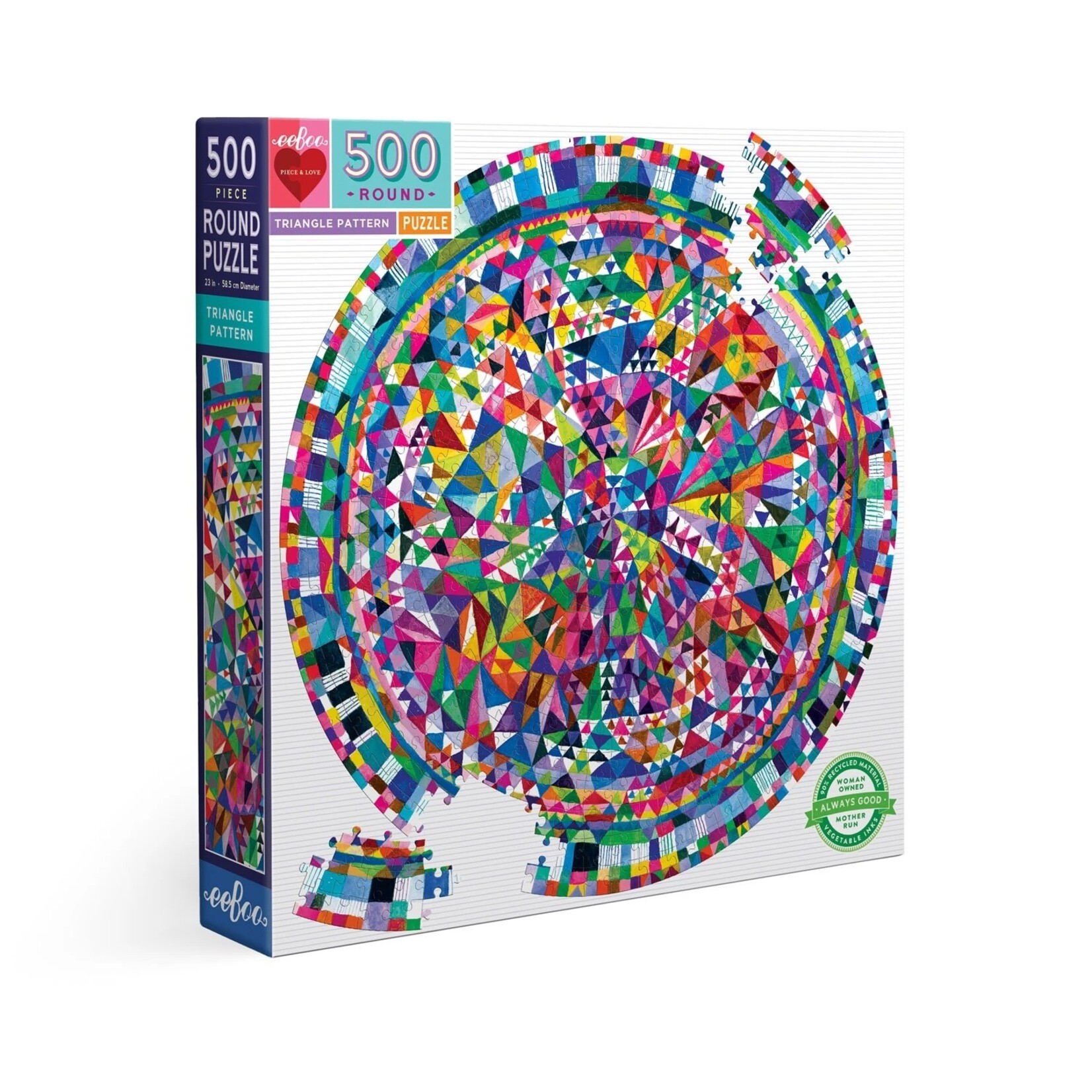 Eeboo Triangle Pattern - 500 Piece Puzzle