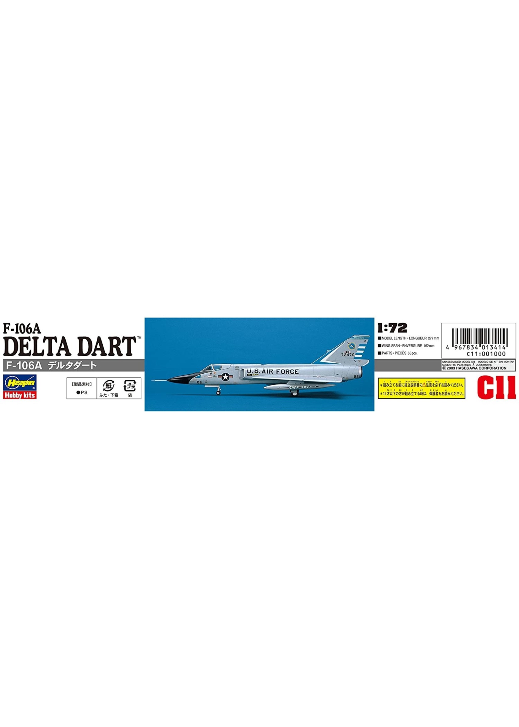 Hasegawa 341 - 1/72 F-106A Delta Dart