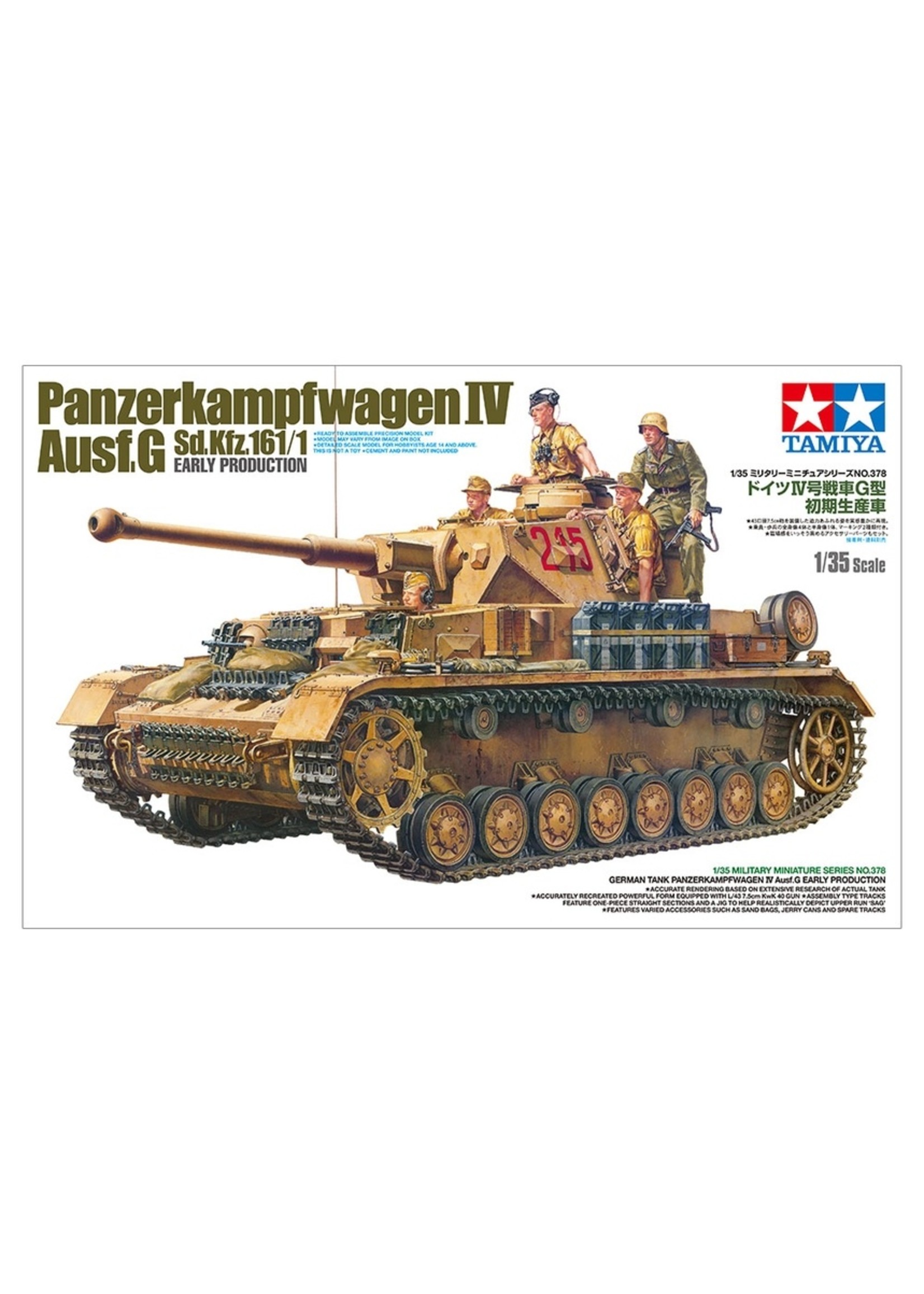 Tamiya 35378 - 1/35 German Tank Panzer IV Ausf.g Plastic Model Kit - Hub  Hobby