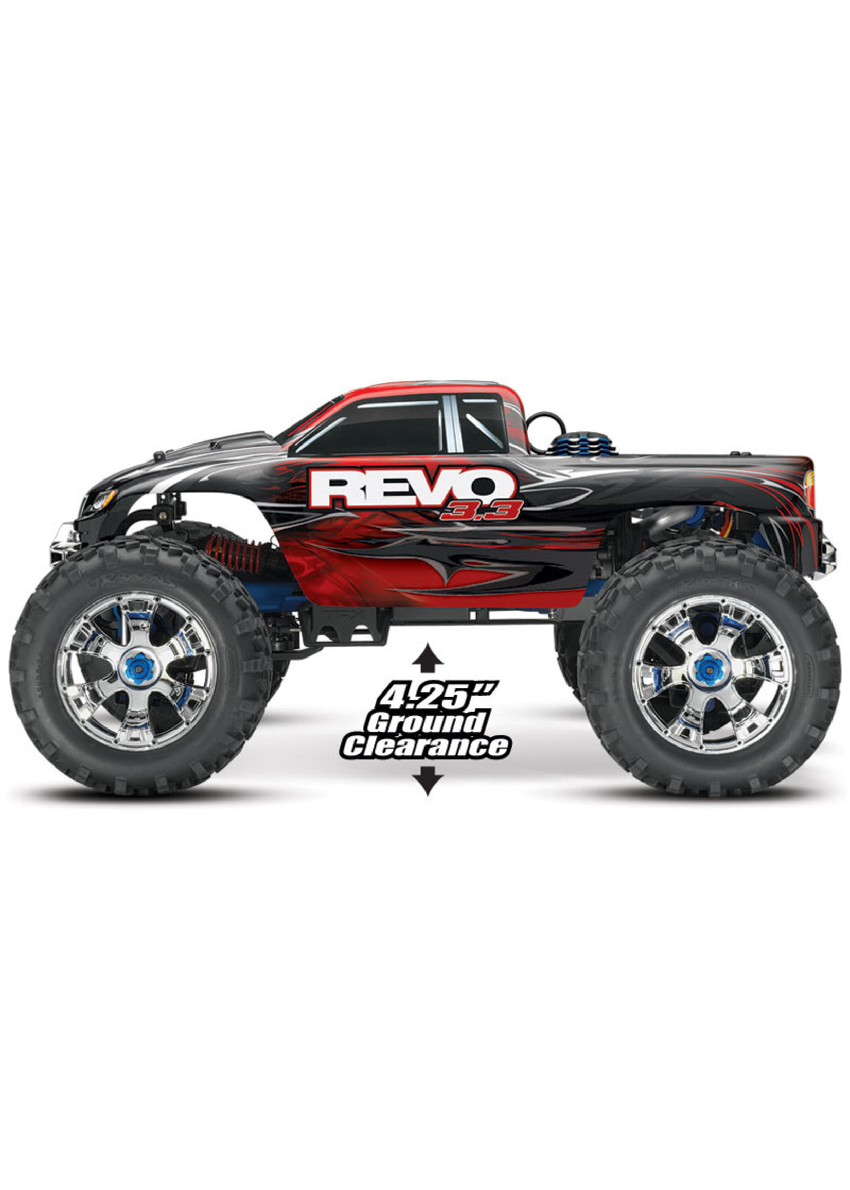 Traxxas 1/10 Revo 3.3 4WD Nitro Monster Truck - Red