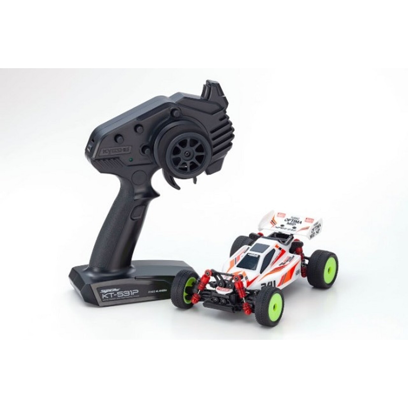 Kyosho 32092W - MINI-Z Turbo Optima Mid White - Readyset