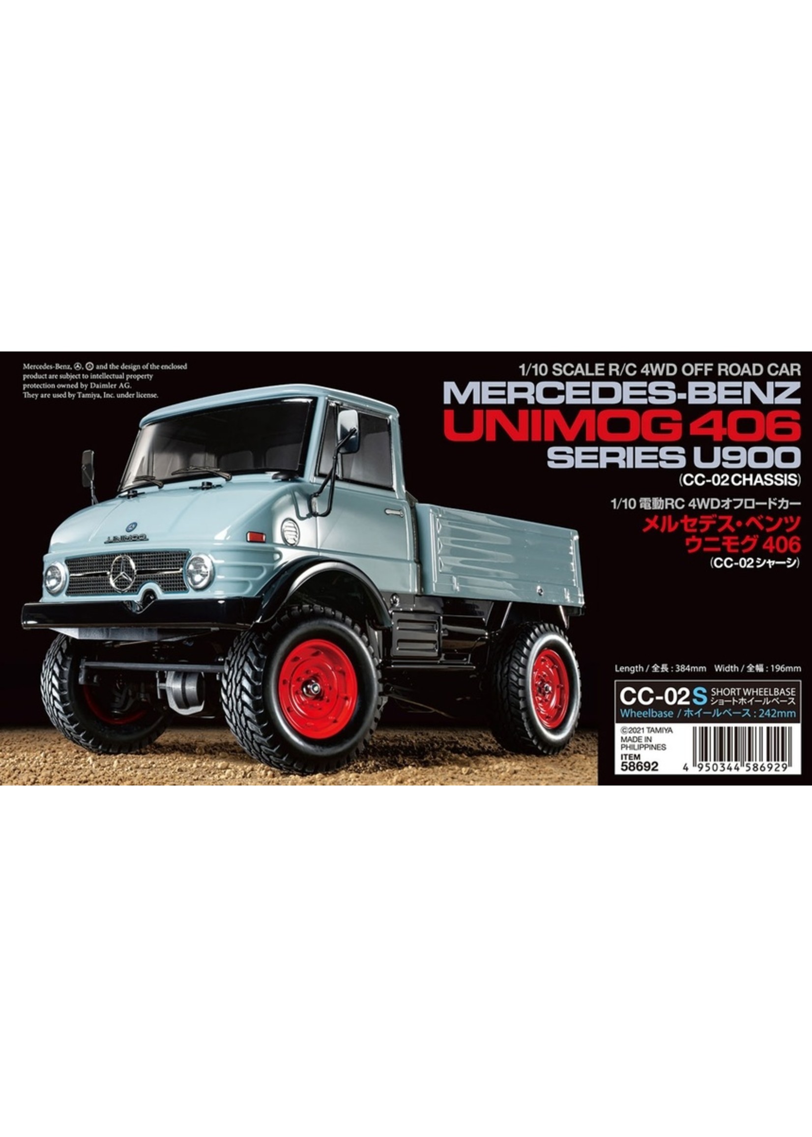 Tamiya 1/10 Mercedes-Benz Unimog 406 - CC-02S Chassis Kit