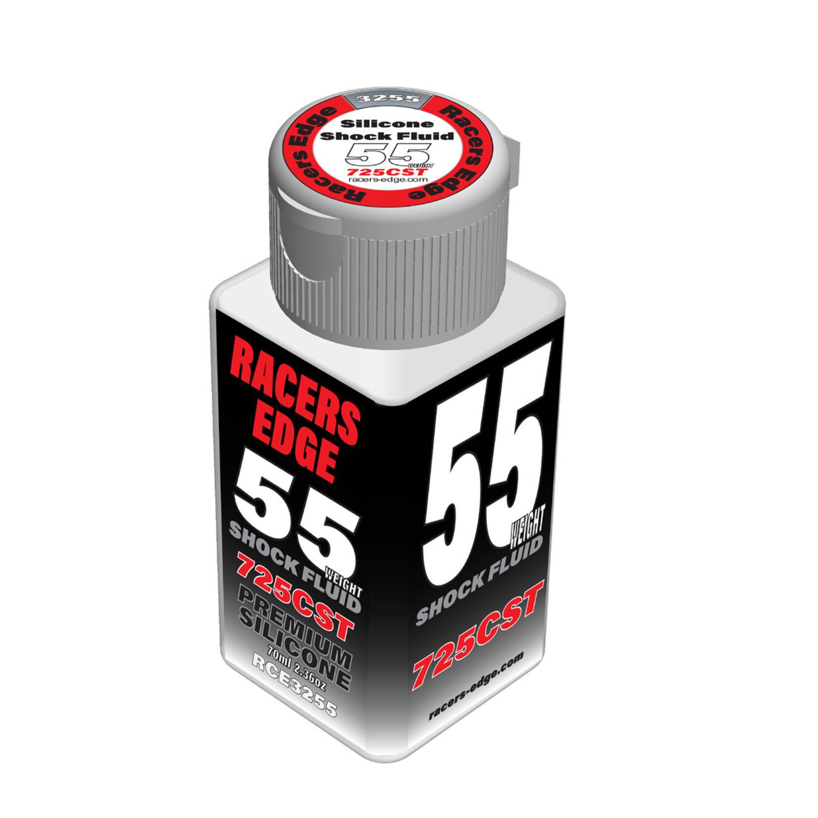 Racers Edge RCE3255 - 55 Weight, 725cSt, 70ml 2.36oz Pure Silicone Shock Oil