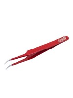 Excel 30426 - Slant Point Tweezers - Red