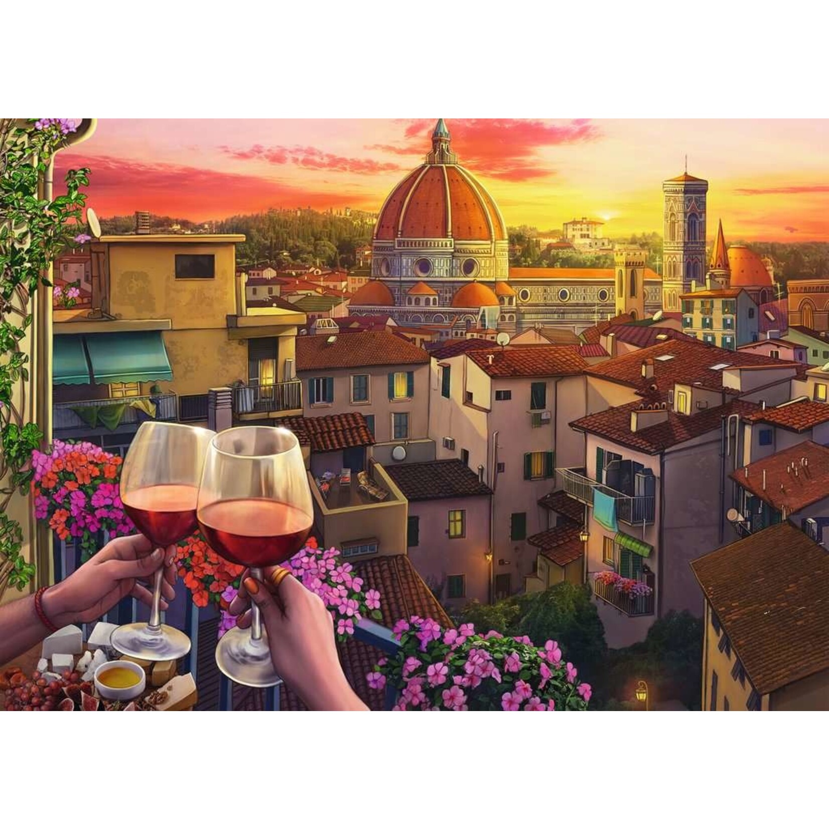 Ravensburger Cozy Wine Terrace - 500 Piece Puzzle