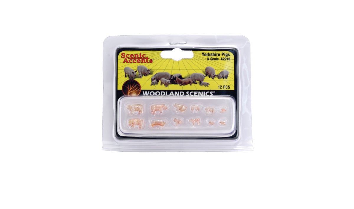 A2218 - N Scale Yorkshire Pigs