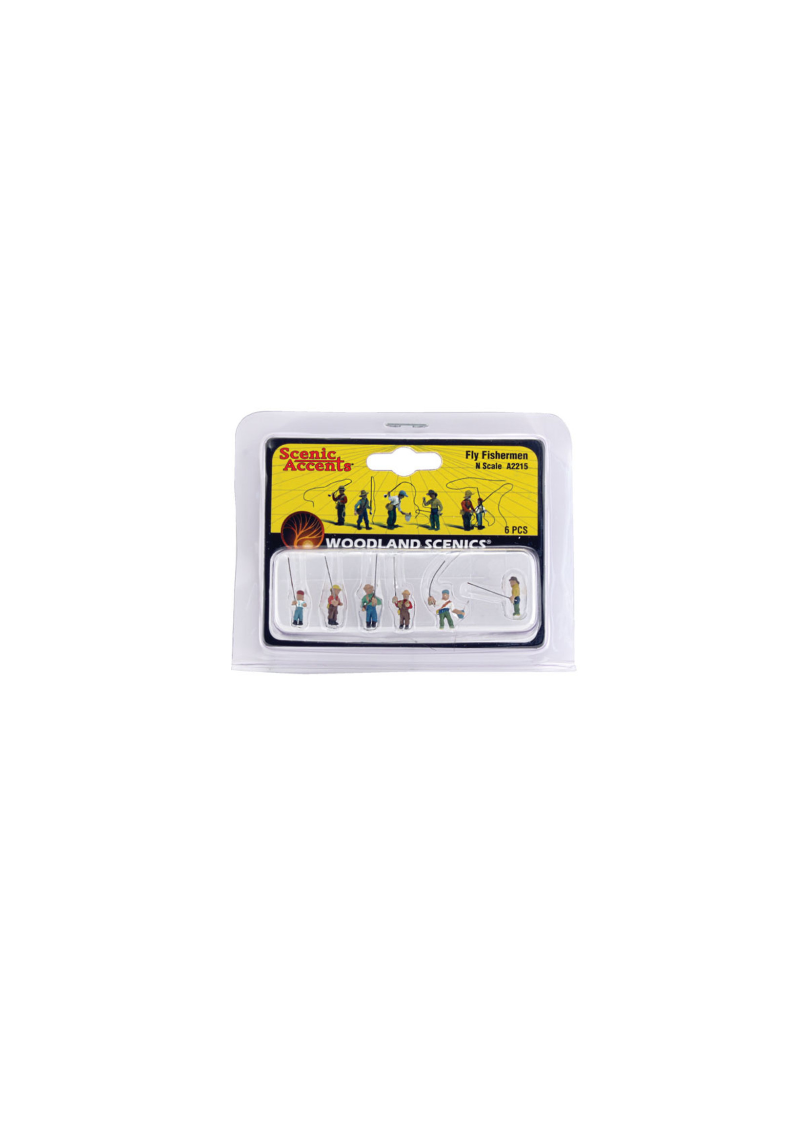 thumbnail image 2 of Woodland Scenics A1910 OO/HO Gauge Fly Fishermen Figures – 6pcs, 1:87 Scale, Model Railroad 2 of 5