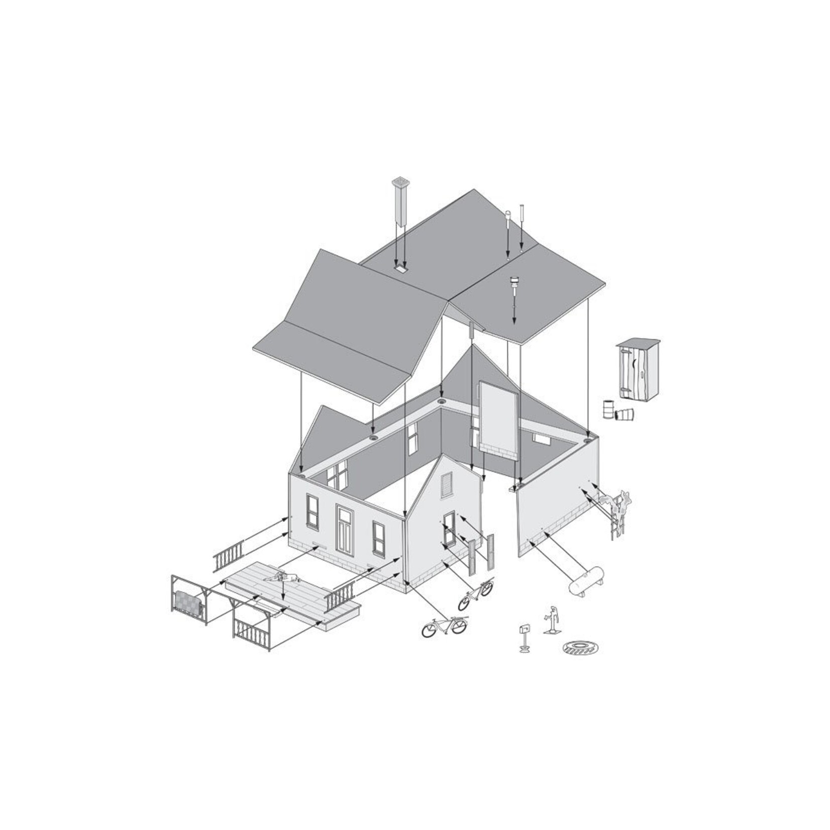 Woodland Scenics PF5206 - N Scale Country Cottage