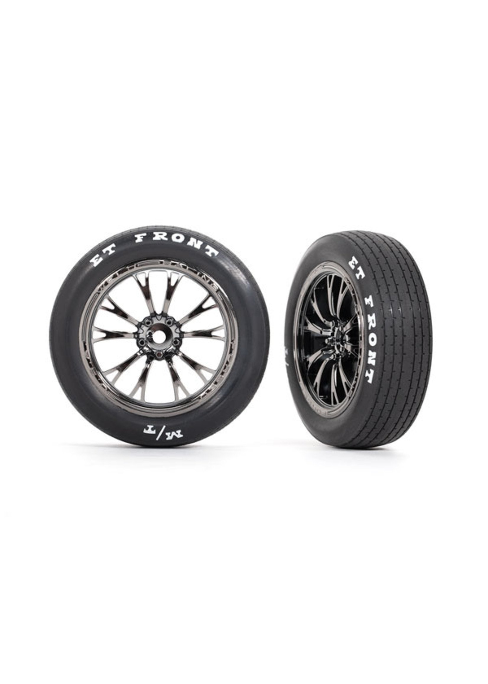 Traxxas 9474X - Weld Black Chrome Wheels / Tires