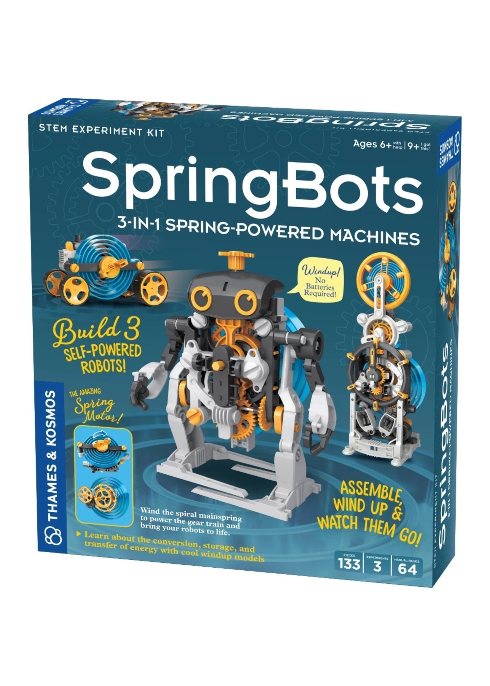 Thames & Kosmos Spring Bots: 3-in-1 Spring-Powered Machines