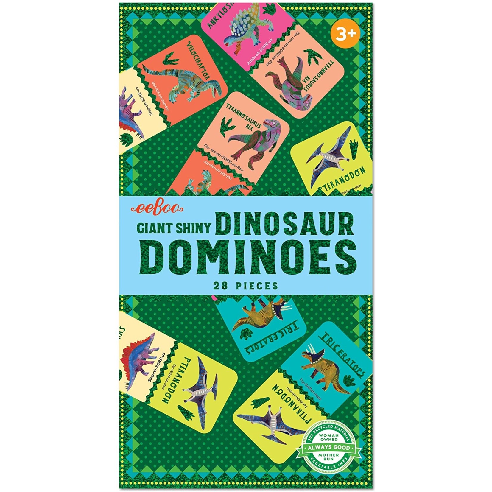 Eeboo Shiny Dinosaur Dominoes