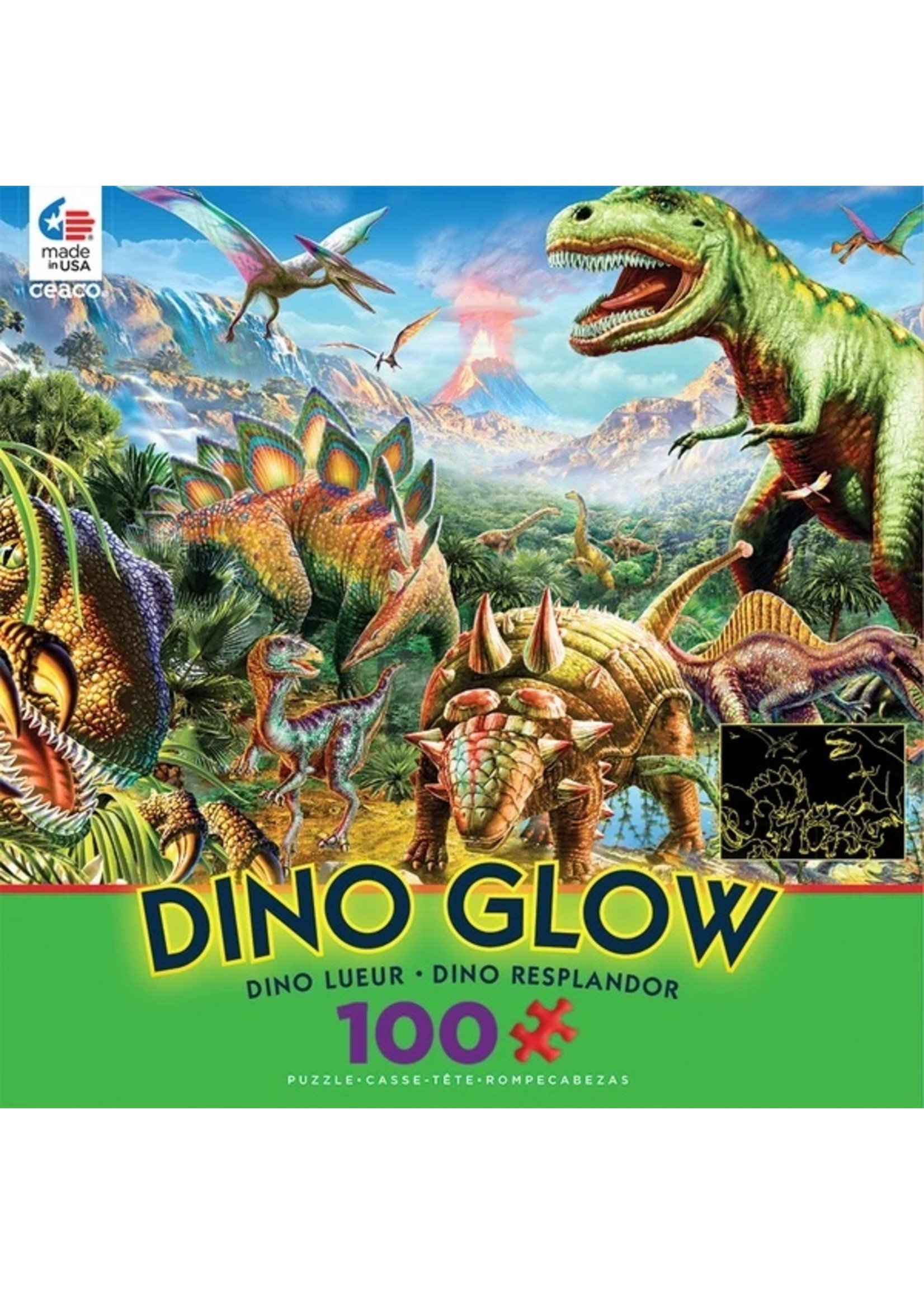 Ceaco Dino Party - 100 Piece Glow in the Dark Puzzle