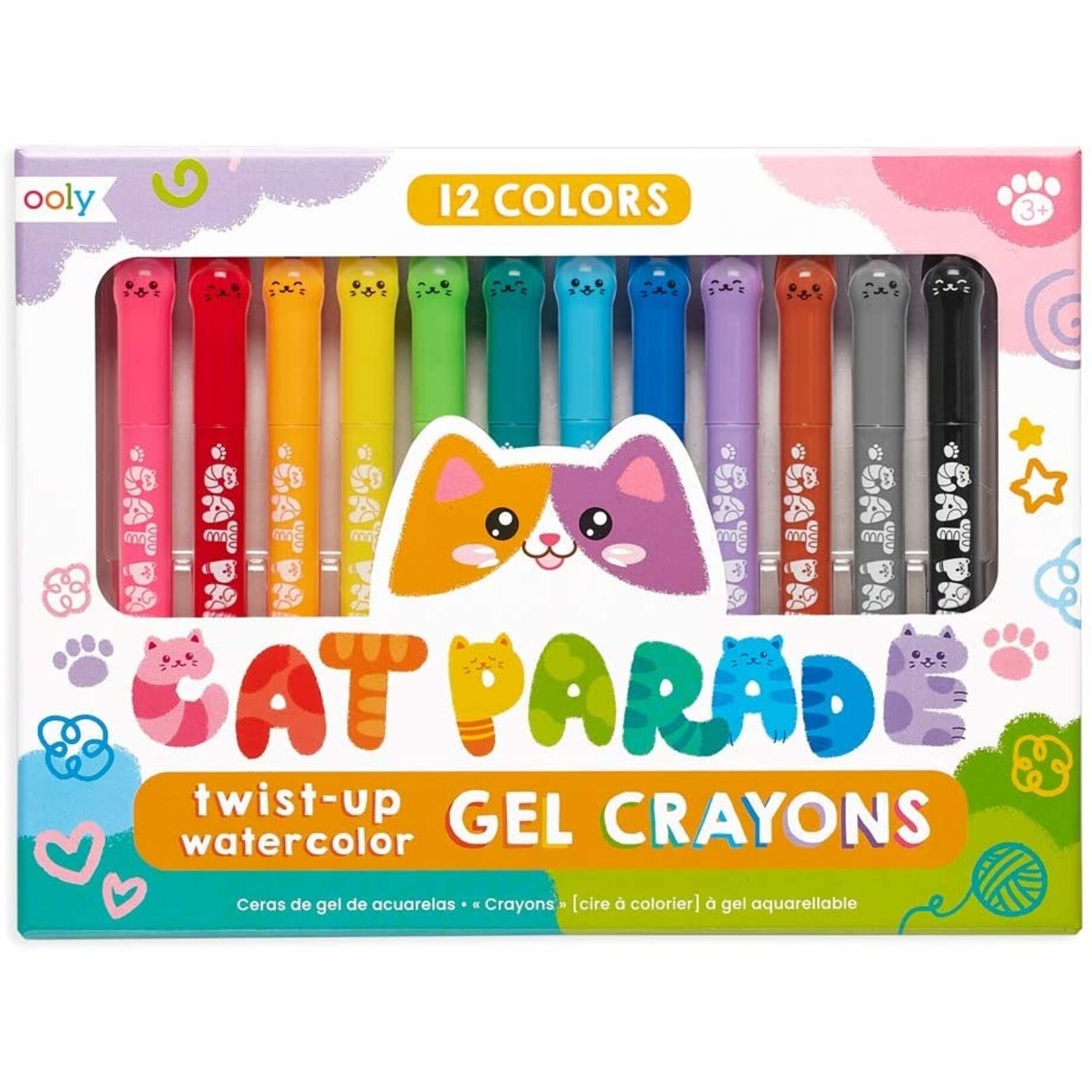 Ooly Cat Parade Gel Crayons - 12pk   /12