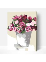 Wise Elk Artwille - Flowers (Pink in White Vase) DIY Paint by Numbers