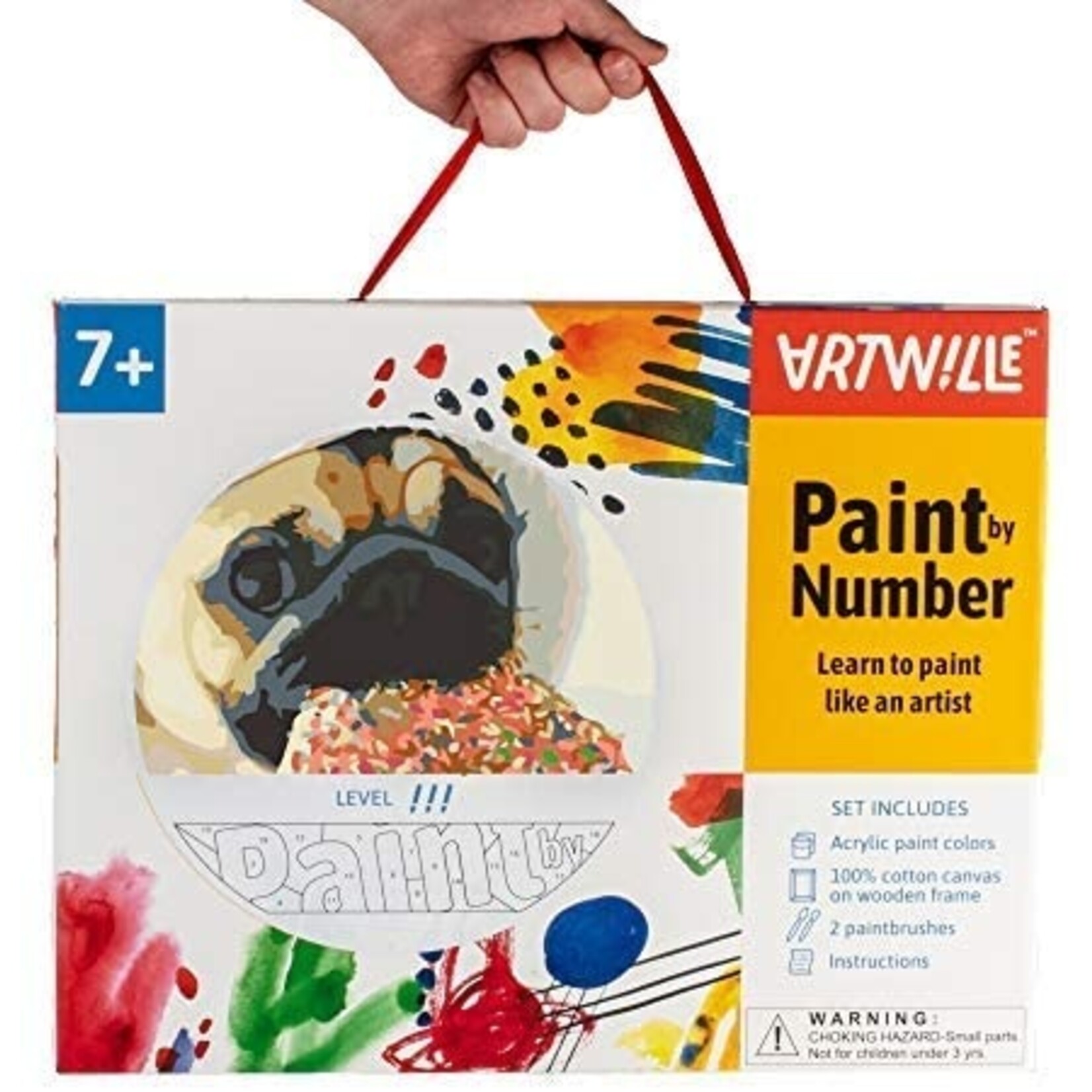 Wise Elk Artwille - Dog with Donut DIY Paint by Numbers
