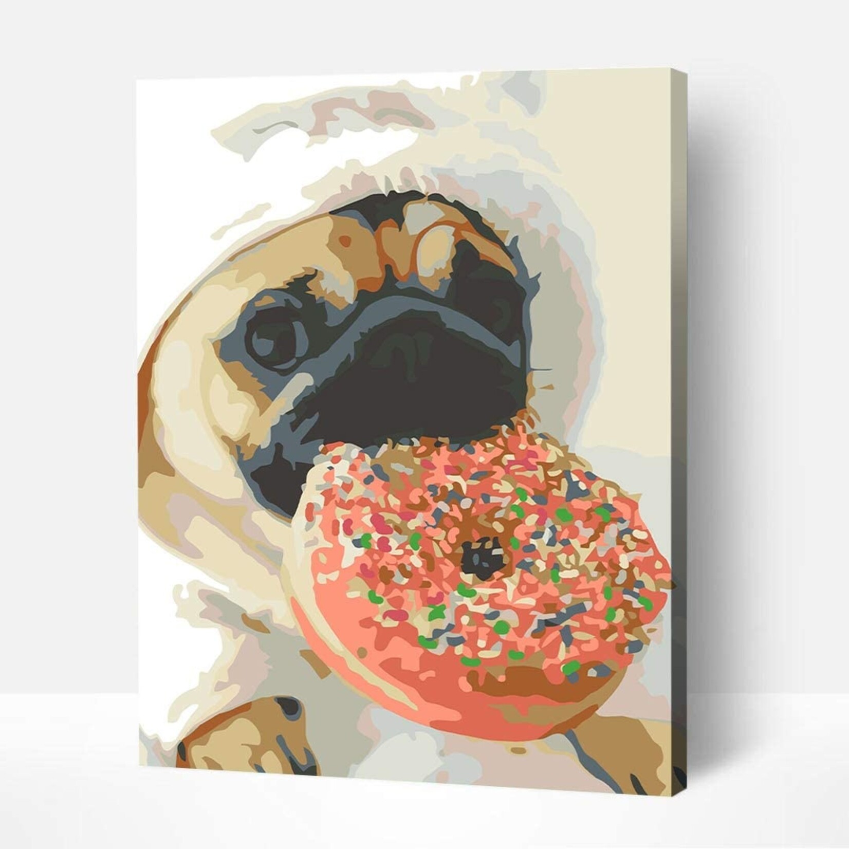 Wise Elk Artwille - Dog with Donut DIY Paint by Numbers