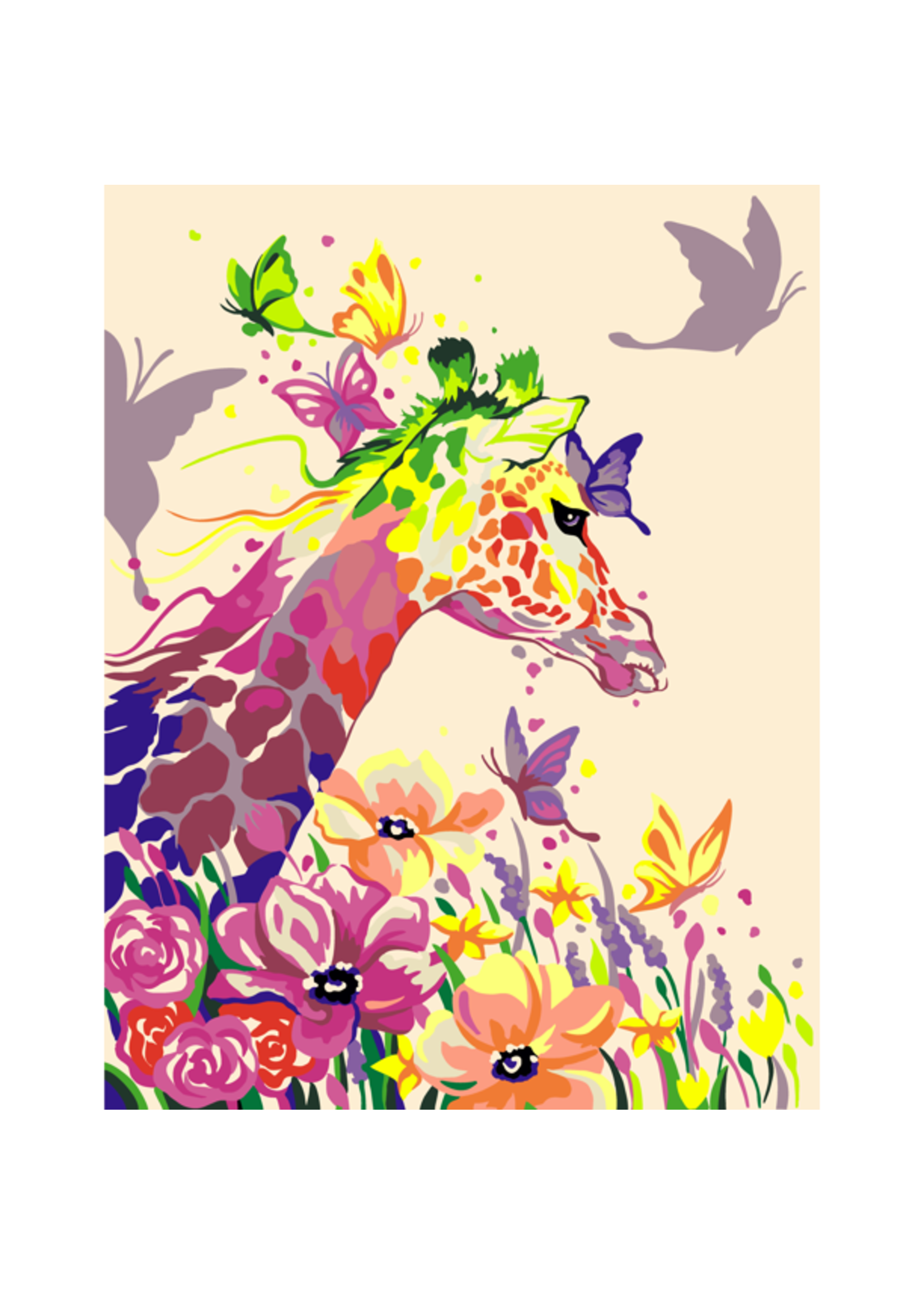 Wise Elk Artwille - Giraffe Dreamer DIY Paint by Numbers
